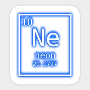 Neon Element Dark Blue Periodic Table Chemistry Nerd Costume T-Shirt Sticker